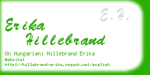 erika hillebrand business card